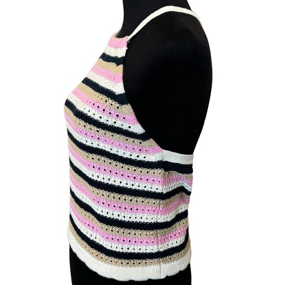 New ~ VERO MODA ~ Shaji Stripe Cotton Blend Knit Halter Top Size XL FALL - Picture 5 of 11
